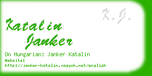 katalin janker business card